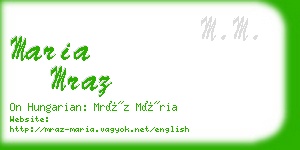 maria mraz business card